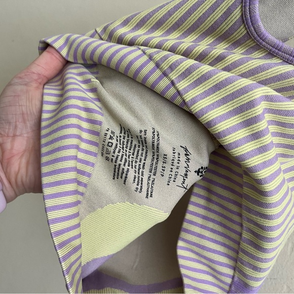 FP Movement Stripe Mix Bra & Shorts Set / Yellow + Purple Combo - Picture 5 of 7